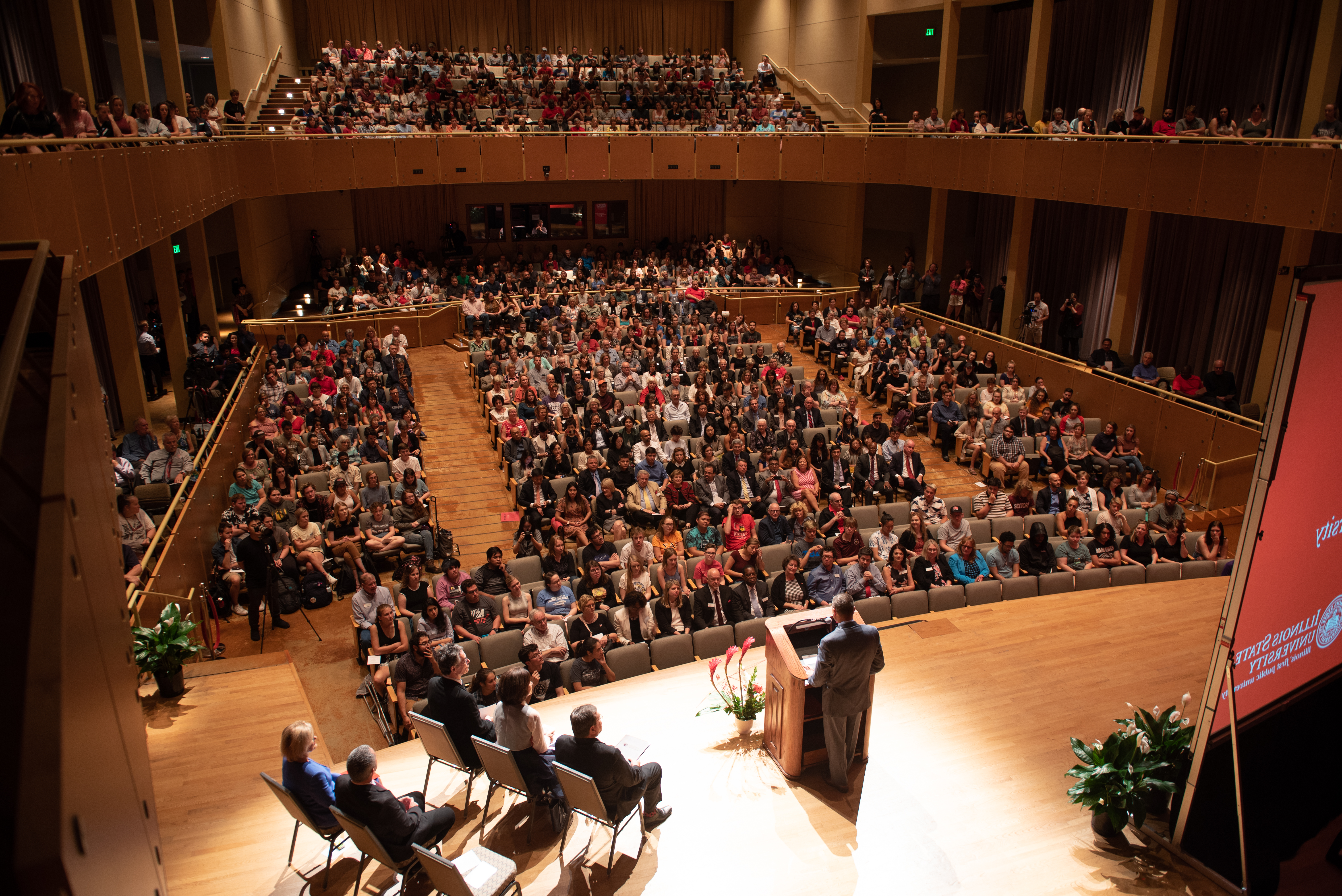 Large ceremoney for an award.