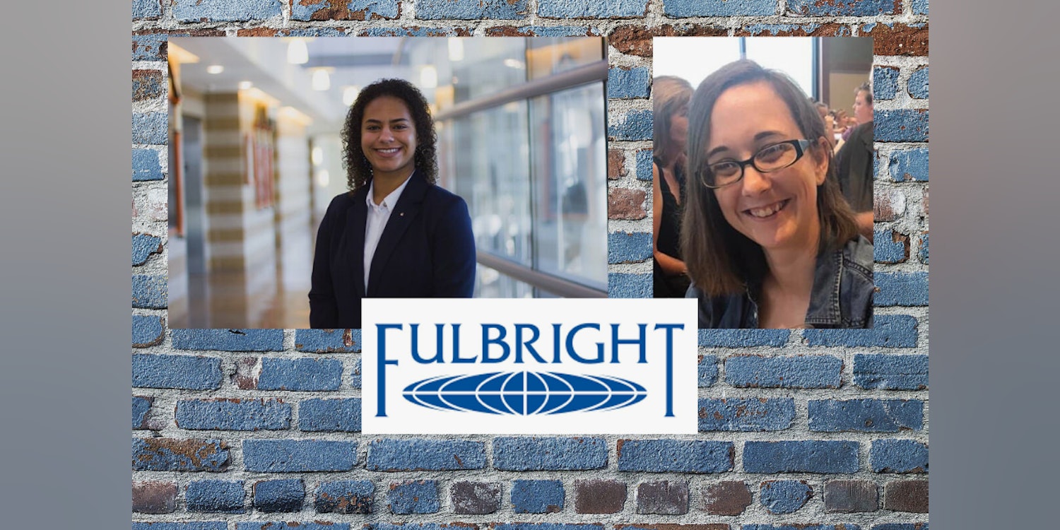 Fulbright award recipients Amina Jinadu and Shanna Carlson