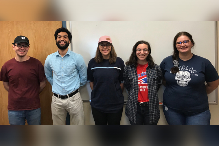 Group picture of the English Major Advisor Board Student Committee.